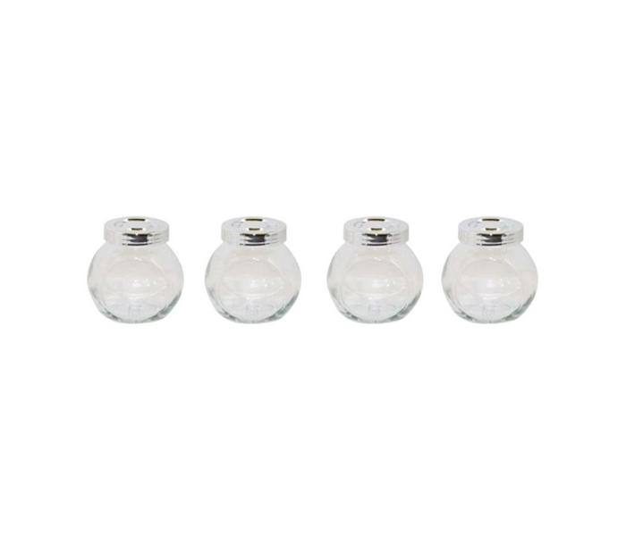 IKEA MX-22223445 4-Piece Spices Jar Set - Silver/Clear - Zoom Image