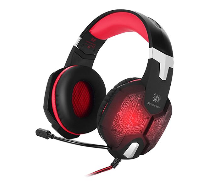 Kotion Each G1000 Gaming Over-Ear Headset with Mic - Red - Zoom Image 1