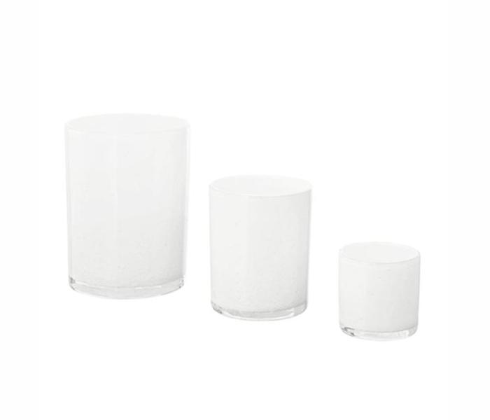 IKEA MX-28197343 3 Piece Candle Holder Set - White - Zoom Image