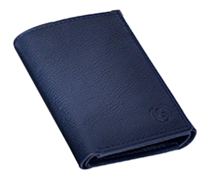 Gilani Leather Goods G1193 Leather 3 Fold Wallet - Blue - Zoom Image