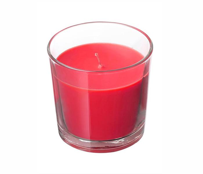 IKEA MX-28197401 Scented Candle In Glass - Red - Zoom Image