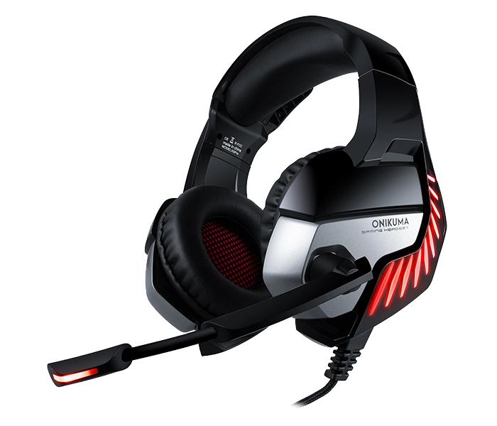 Onikuma K5 Pro Wired Stereo Gaming Over-Ear Headset with Microphone - Red - Zoom Image 2