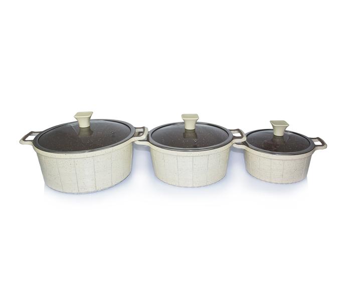  VER-4SET Die Cast Cookware Set of 6pcs Colour Beige - Zoom Image 3