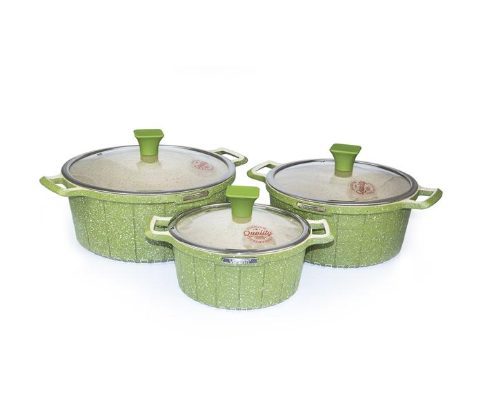 VER-4SET Die Cast Cookware Set of 6pcs Colour Green - Zoom Image 1