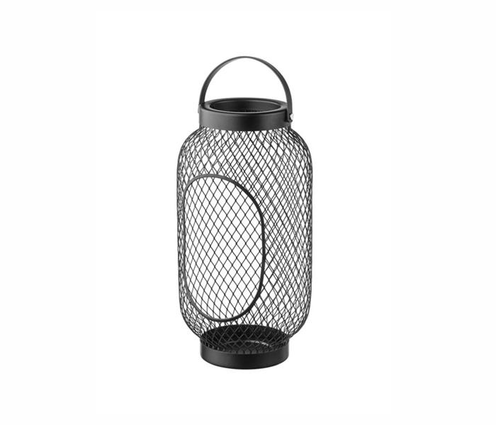 Ikea MX-28197375 Lantern For Block Candle (Black) - 49x24.5 cm - Zoom Image