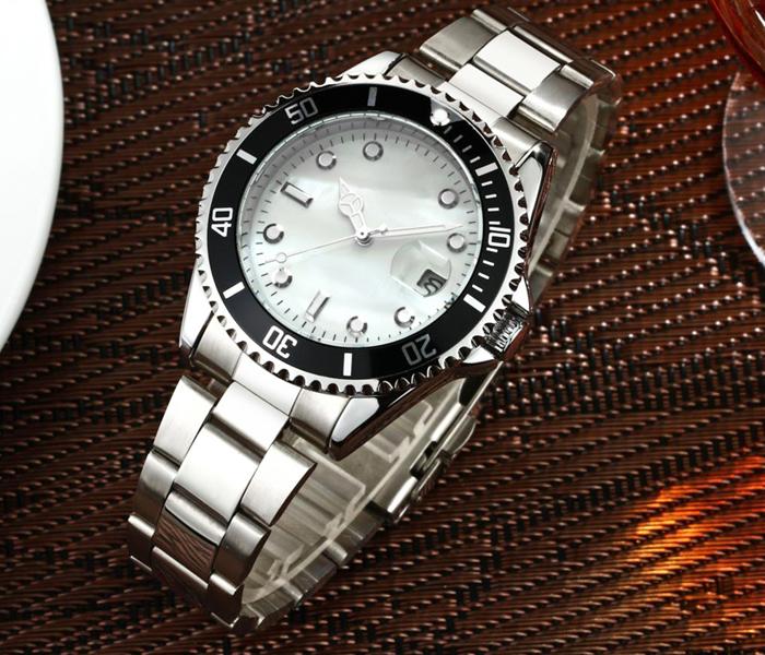 RX WS2560 Automatic Water Proof Casual Business Wrist Watch for Men - White - Zoom Image