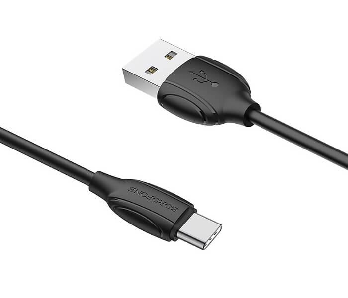 BOROFONE BX19 Benefit USB to USB-C 1.0 meter Cable - Black - Zoom Image 2