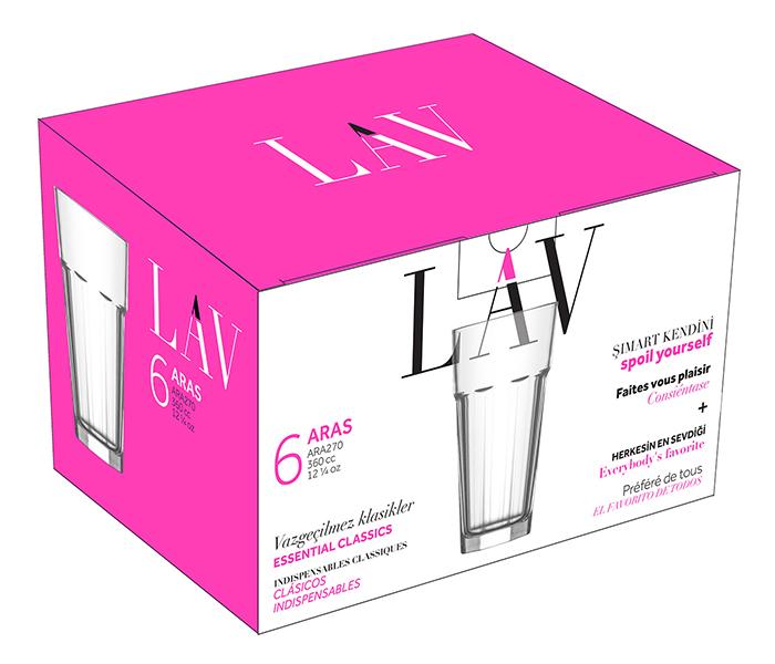 LAV LV-ARA270F 360cc Aras Long Drink Glass - 6 Pieces - Zoom Image 2