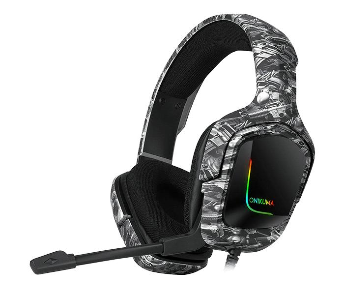 Onikuma K20 Gaming Over-Ear Headset with Microphone & RGB Light - Black Camo - Zoom Image 1