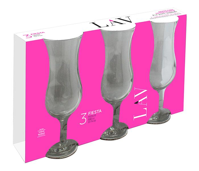 LAV LV-FST577A 390cc Fiesta Cocktail Glass - 3 Pieces - Zoom Image 2