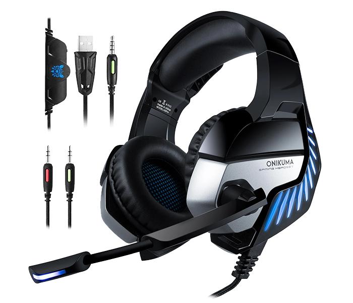 Onikuma K5 Pro Wired Stereo Gaming Over-Ear Headset with Microphone - Blue - Zoom Image 4