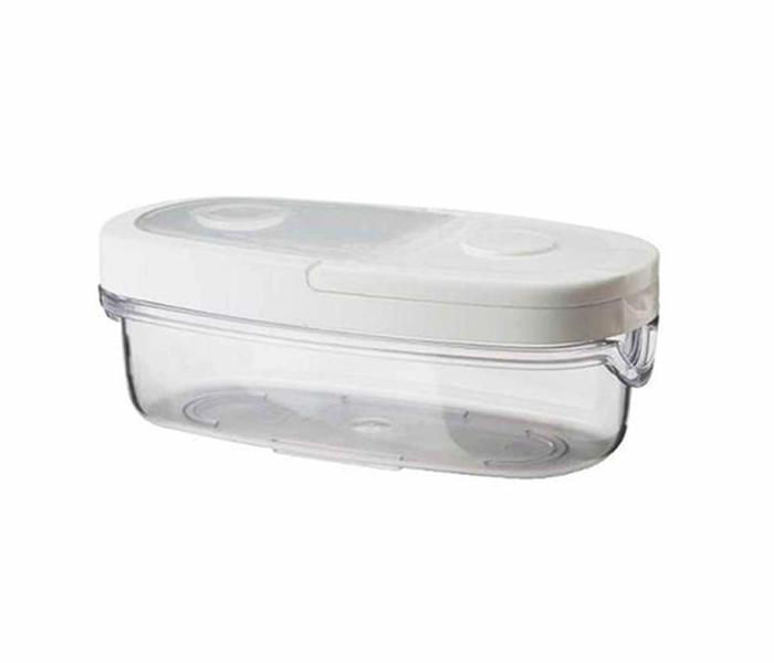 IKEA MX-23910550 Dry Food Jar with Lid - Clear and White - Zoom Image