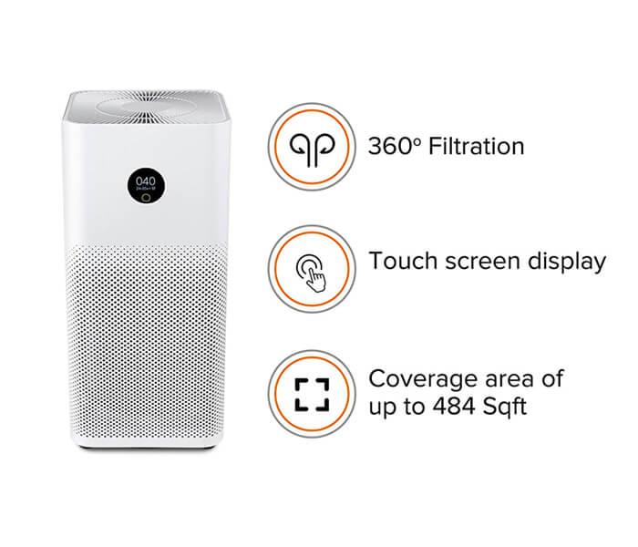 Xiaomi Mi Air Purifier 3H with Smart App Connectivity and HEPA Filter MI AIR PUR 3H EU  - White - Zoom Image 3