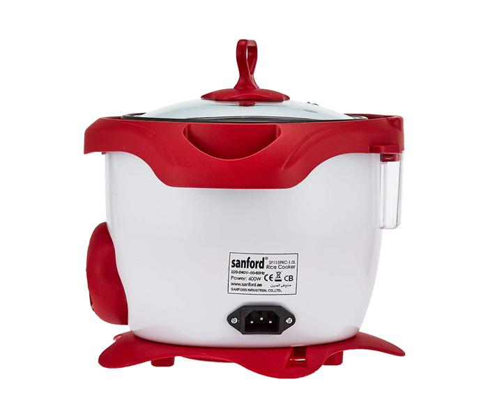 Sanford SF1159RC Rice Cooker 1L - Red and White - Zoom Image 3