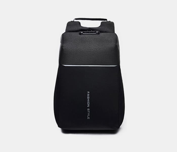 Fashion Style Anti-Theft Backpack with USB Charging - Black - Zoom Image 1