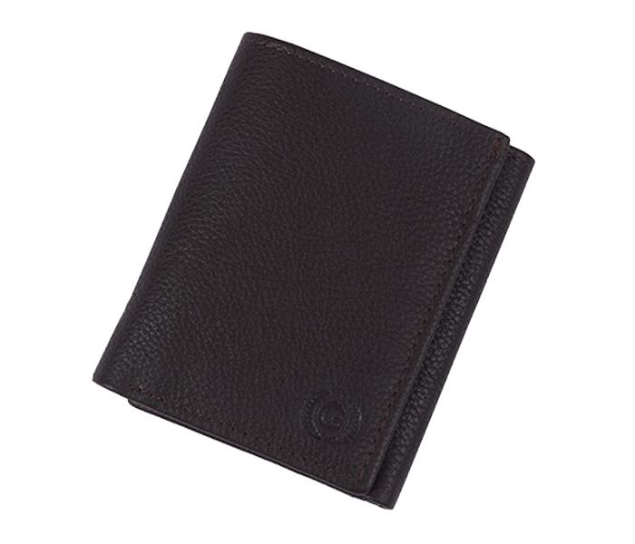 Gilani Leather Goods G1193 Leather 3 Fold Wallet - Brown - Zoom Image