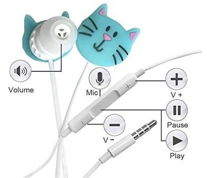 B06XJTV92Z Cute Unicorns Cartoon In-Ear Earphones for Smartphone - Zoom Image 1