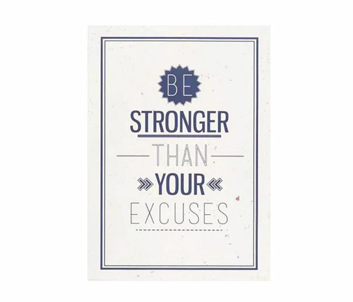 Ikea MX-27019514 Stronger Than Excuses Edelvik Motivational Poster - 50x70 cm - Zoom Image