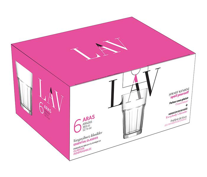 LAV LV-ARA265F 365cc Aras Long Drink Glass - 6 Pieces - Zoom Image 2