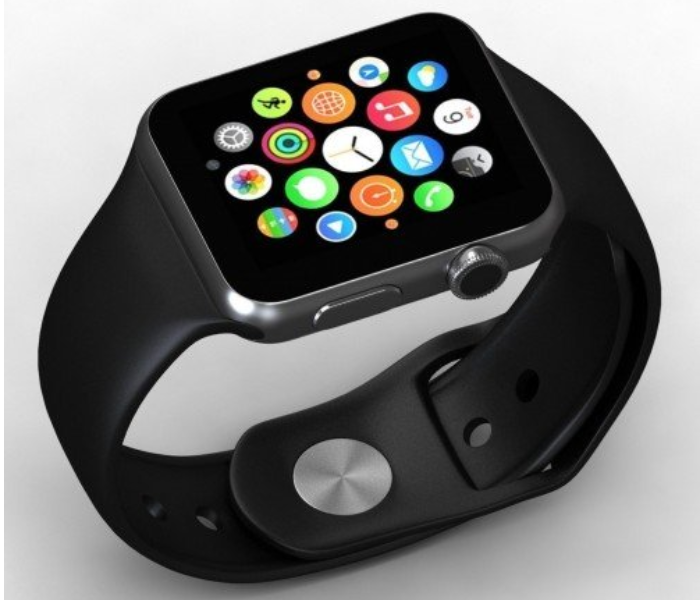 A1 Mobile Smart Watch with Memory and Sim Card Slot - Black - Zoom Image 1