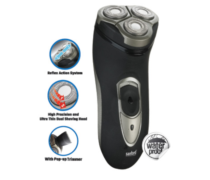 Sanford SF9809MS Men Shaver - Black - Zoom Image 2