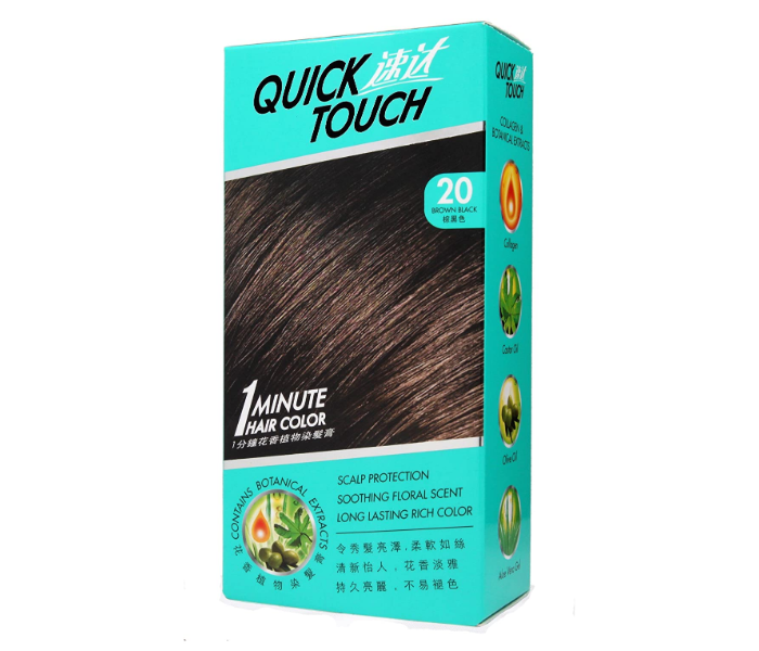 Quick Touch QT20 1 Minute Hair Dye Brown Black - Zoom Image