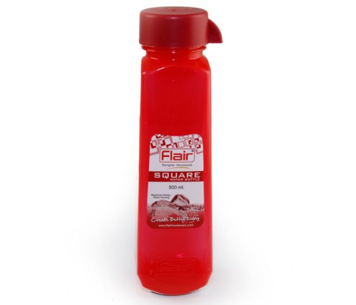 Taqdeer Square Water Bottle 500 ml Red - Zoom Image 3