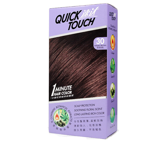 Quick Touch QT30 1 Minute Hair Dye Natural Brown - Zoom Image