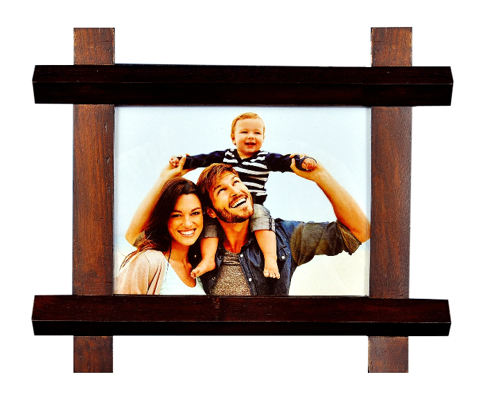 Liebe CR3086 Rectangle Wooden Photo Frame - Brown - Zoom Image