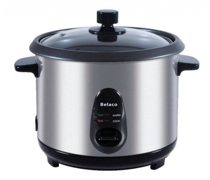 Belaco BRC-220A 2.2 Litre Automatic Electric Rice Cooker Pot - Silver and Black - Zoom Image 1