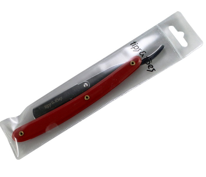 Tips &amp; Toes TT730 Professional Straight Edge Barber Razor - Red - Zoom Image 3