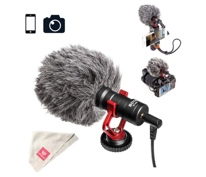 Boya BY-MM1 LU-D4700 YouTube TikTok Vlogging Facebook Live stream Recording Mini Cardioid Microphone Black  - Zoom Image 1