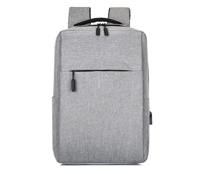 Anti-theft USB Charging Backpack Laptop Notebook Travel School Bag Grey - Zoom Image 1