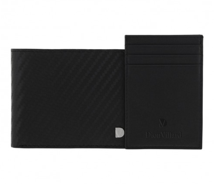 Dion Villard DVL1912BC Bifold Leather Wallet for Men - Black - Zoom Image 2