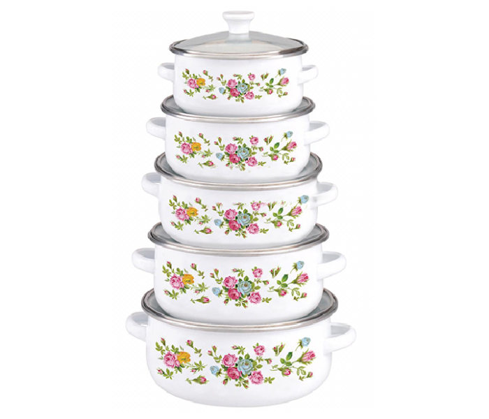 OE 352 10 Pcs Casserole Set White - Zoom Image