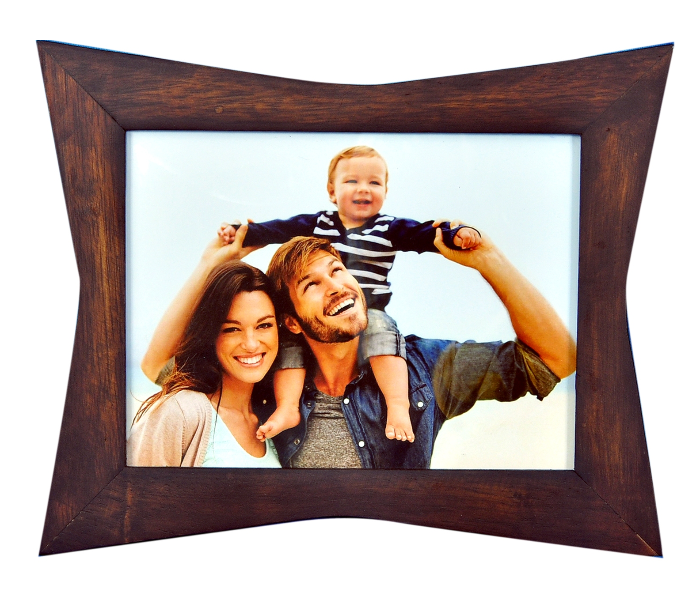 Liebe STAR286 Star Wooden Photo Frame - Brown - Zoom Image