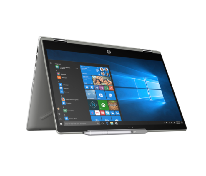 HP Pavilion X360 14-CD000NE  4MJ92EA  14 inches Intel Core i3-8130U  4GB RAM 1TB ROM Windows 10 - Silver - Zoom Image 2