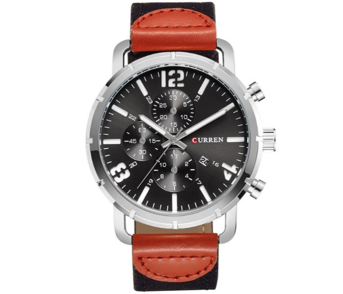 Curren 8260 Quartz Watch For Men Black - Zoom Image