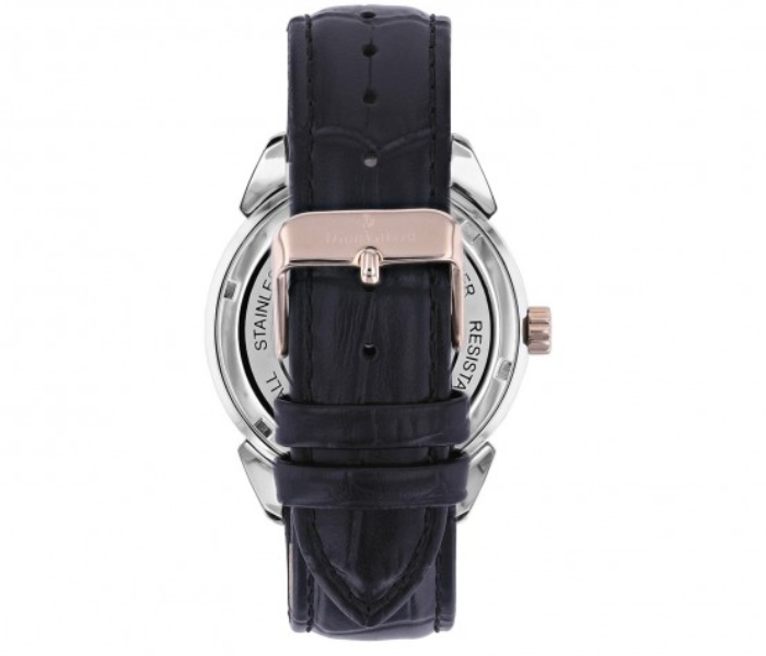 Dion Villard DVW19032 Leather Strap Analog Watch for Men - Black - Zoom Image 3