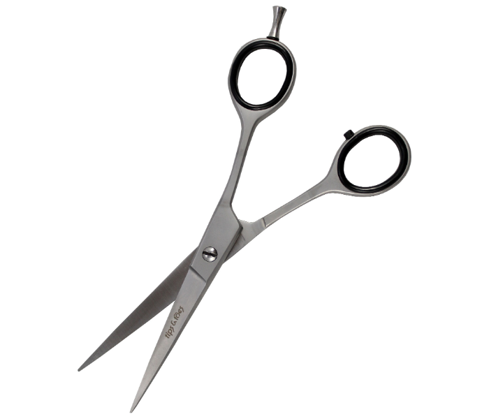 Tips &amp; Toes TT-0735 Super Cut Stainless Steel Sand Blast Professional Barber Scissors - Silver - Zoom Image 3