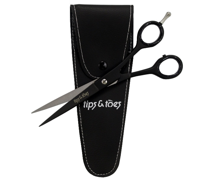 Tips &amp;amp; Toes TT736 Stainless Steel Professional Barber Scissors - Black - Zoom Image 2