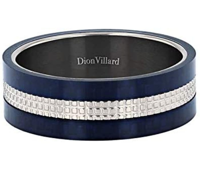 Dion Villard DVR19043G66 Size 66 Carbon Fiber and Grey Stainless Steel Ring for Men  - Zoom Image 1