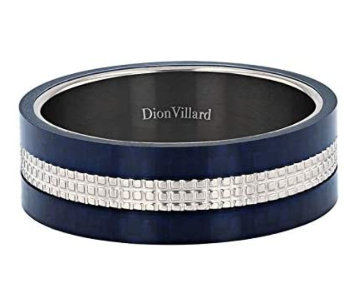 Dion Villard DVR19041G60 Carbon fiber and Grey Stainless Steel Ring for Men - Size 60 - Zoom Image 1