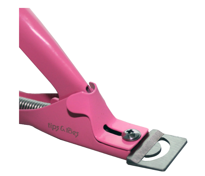 Tips &amp;amp; Toes TT281 Stainless Steel Acrylic Nail Tip Cutter - Pink - Zoom Image 2