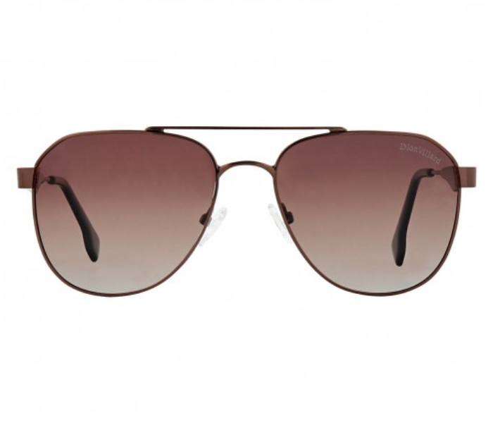  Dion Villard DVSG1920033BR Classic Aviator Shape Sunglasses for Men - Brown  - Zoom Image 1