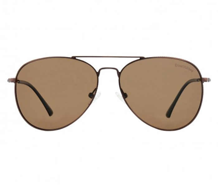 Dion Villard DVSG190024BR Aviator Classic Sunglasses for Men - Brown - Zoom Image 1