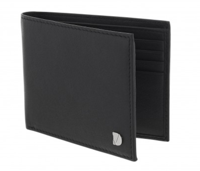 Dion Villard DVL1922B Bifold Leather Wallet for Men - Black - Zoom Image 1