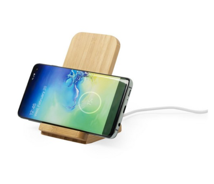 Dimper 6521 Wireless Charger with Holder - Wood - Zoom Image 4