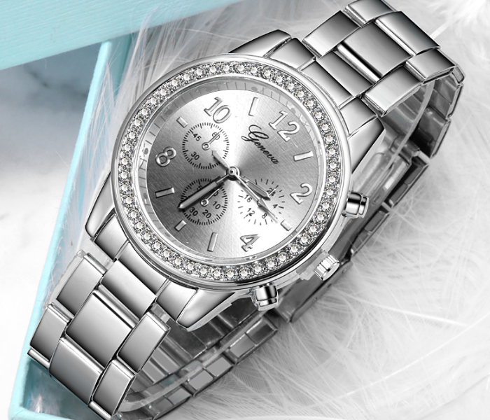 GENEVA Feminino Luxury Watch - Silver - Zoom Image