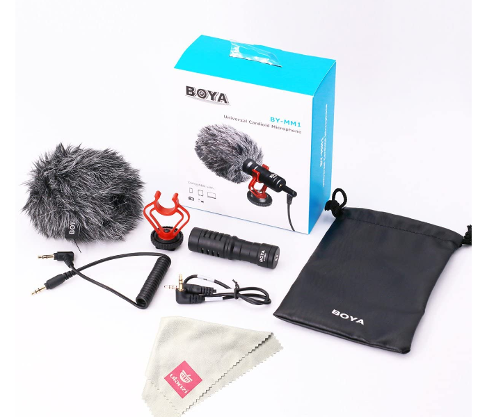 Boya BY-MM1 LU-D4700 YouTube TikTok Vlogging Facebook Live stream Recording Mini Cardioid Microphone Black  - Zoom Image 9